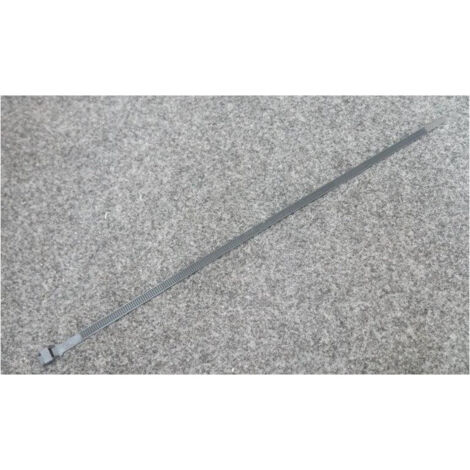 Collier de serrage noir 360x6mm (boîte de 100) pour cable Ø 5mm à 101mm max nylon à tête simpe usage exterieur SAPISELCO