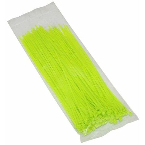Collier de serrage plastique 250mm nylon 3,6mm attache serre câble universel vert (100 pcs)