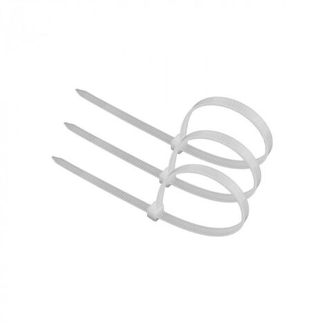 Collier de serrage plastique 4,6x200mm blanc 100 pcs ECO LIGHT