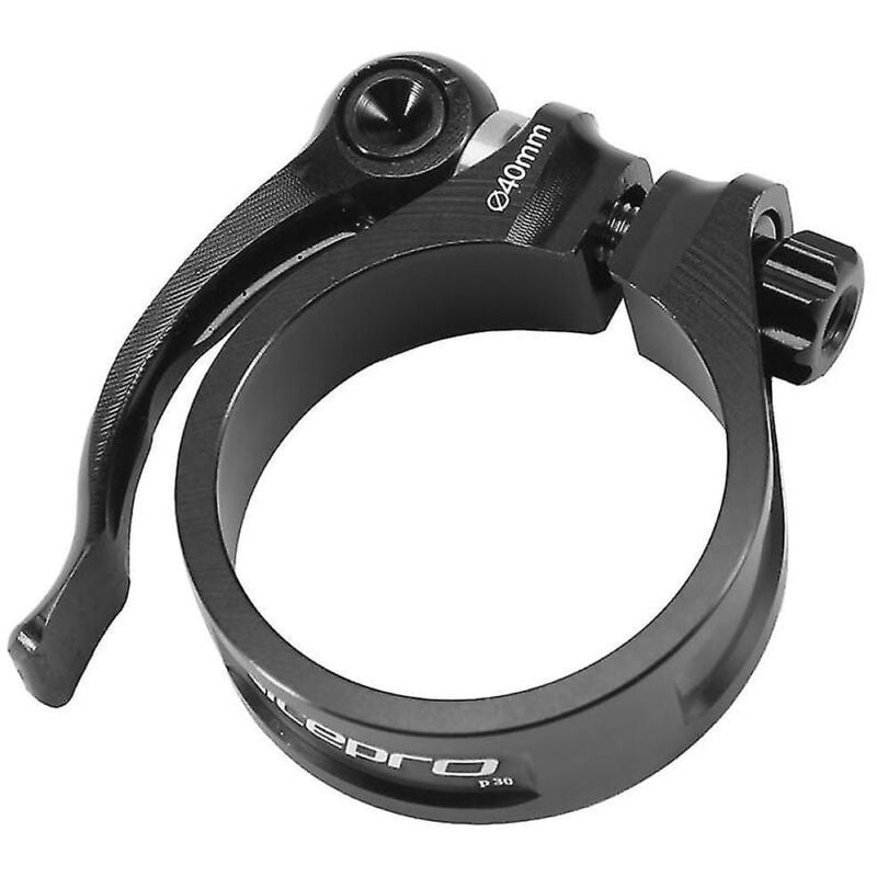 Collier de serrage pour tige de selle de vélo 40 mm, tube de selle à dégagement rapide pour vélo pliable pour accessoires de vélo, noir