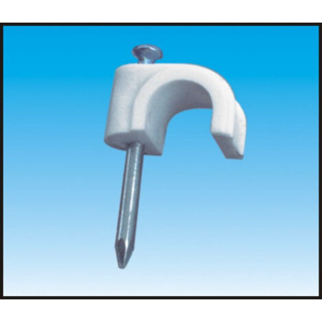 Collier de serrage pour tuyau rond 6mm BLANC (Prix 100 Unités)