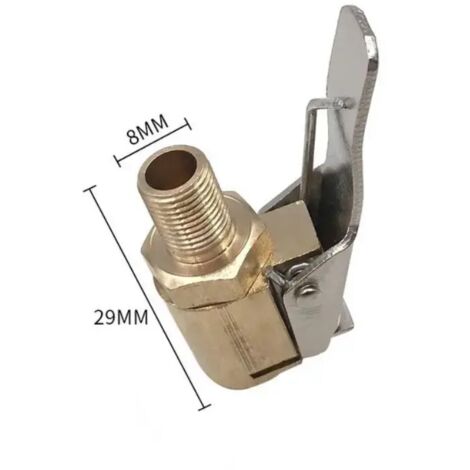 Collier de serrage pour valve de pneu de voiture, connecteur pour pompe gonflable portable, raccord pour tuyau de compresseur d'air, adaptateur de réparation de valve.-AquaForge