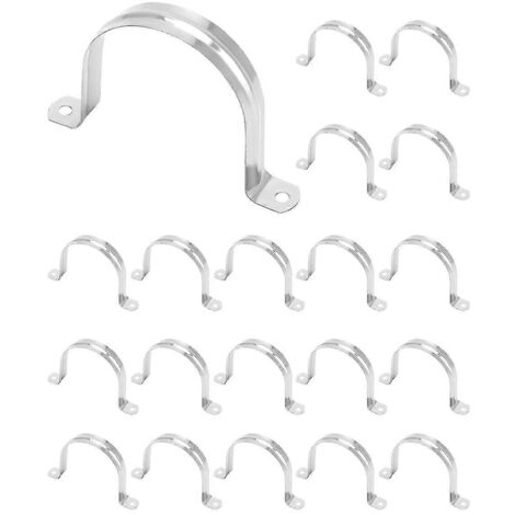 Collier de serrage rigide pour tuyau de 3 pouces, lot de 20, fixation en acier inoxydable robuste avec support en U