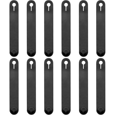 Collier de Serrage Silice, Réutilisables Collier de Serrage, Serre-Câbles électriques Silicone Cable Management pour Moto, Ordinateur, Maison, Bureau, Cuisine, école (80MM, 12 pièces)