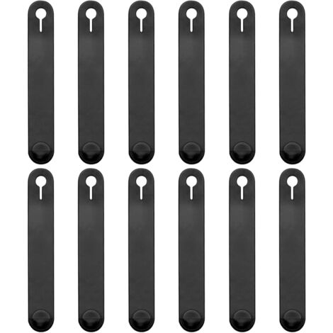 Collier de Serrage Silice, Réutilisables Collier de Serrage, Serre-Câbles électriques Silicone Cable Management pour Moto, Ordinateur, Maison, Bureau, Cuisine, école (80MM, 12 pièces)