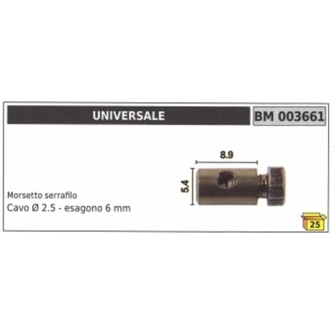 Collier de serrage UNIVERSEL pour câble Ø 2,5 mm hexagone 6 mm code 003661