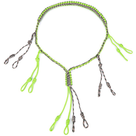 Collier de sifflet pour canard en paracord vert fluo, accessoire de chasse extérieur