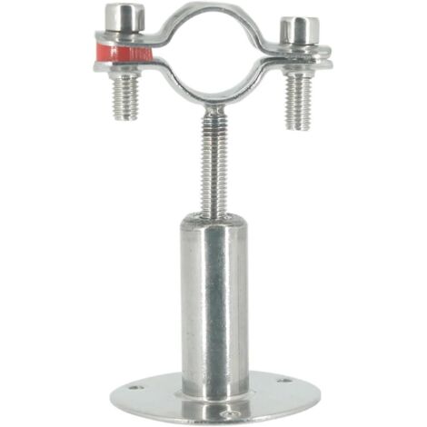 Collier de support de tuyau réglable en acier inoxydable, support de tuyau mural, solide et stable, adapté à un diamètre de 100 à 150 mm, utilisé pour fixer des tuyaux, des tubes, des tiges, etc.