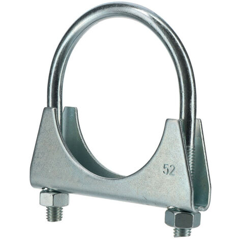 Colliers D'échappement M10 - Lot De 2, Acier Galvanisé, Diamètre 52 Mm - Universel Pour Réparation Pot D'échappement