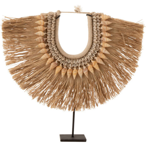 Collier Déco en Bois "Dora" 35cm Naturel