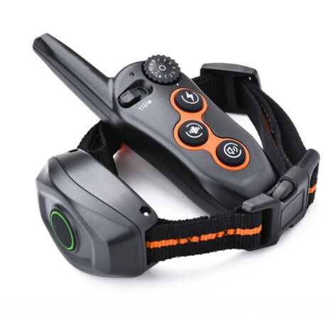 Collier d'entraînement de chien, ipx7 étanche collier d'impact de chien, portée de télécommande 600m, 3 modes d'entraînement, buzzer, impact, vibration, collier d'impact rechargeable pour les chiens d