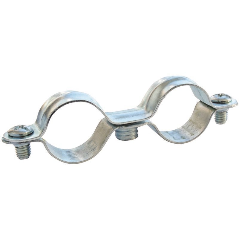 Collier double Ø12 - Boite de 100 - Acier nickelé