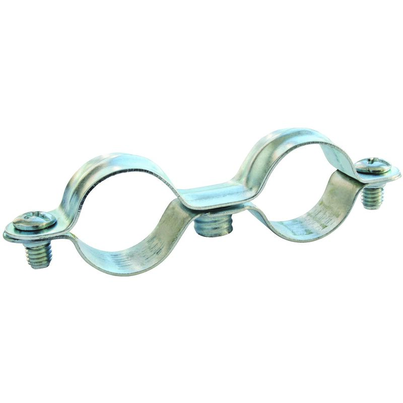 Collier double Ø16 - Boite de 100 - Acier nickelé