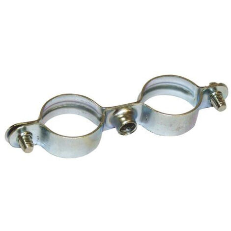 COLLIER DOUBLE ACIER NICKELE TARAUDE 7/150