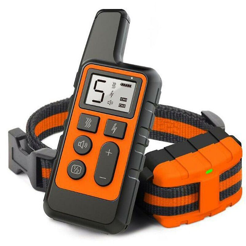 ZVD - Collier Dressage Chien Rechargeable Étanche 500m pet Orange