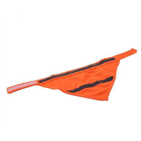 Collier Écharpe Réfléchissant pour Chien - Orange Fluorescent Taille L