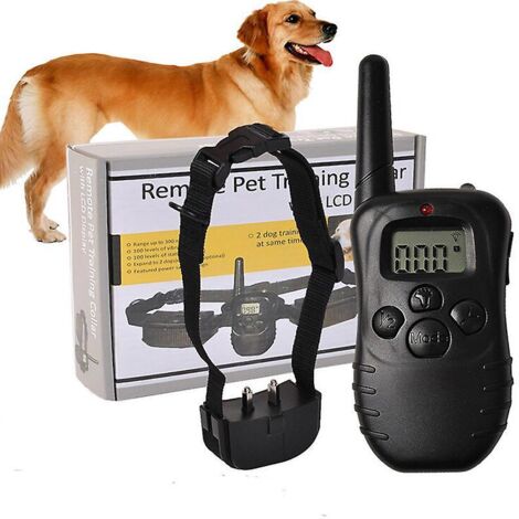 Collier électronique pour chien avec télécommande anti-aboiement et écran LCD 998d