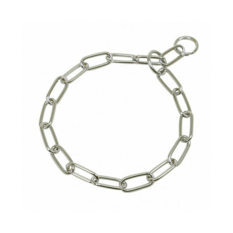 Collier étrangleur pour chien chaîne inox T68 ouverture 58 cm