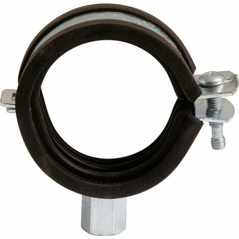 Collier isophonique à charnière zingué blanc simple - Tube diamètre 16 à 18 mm - Série lourde