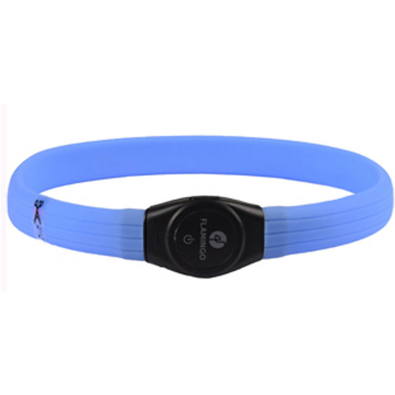 Collier Jumbo de 35 à 64 cm. visio light LED. couleur bleu