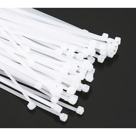 collier Lectricien - Collier Plastique Serrage - Attache De Cble - Serre Cble - Sachet Avec Accroche De 300 Colliers 2,5mm X 100 Mm Pa6,6