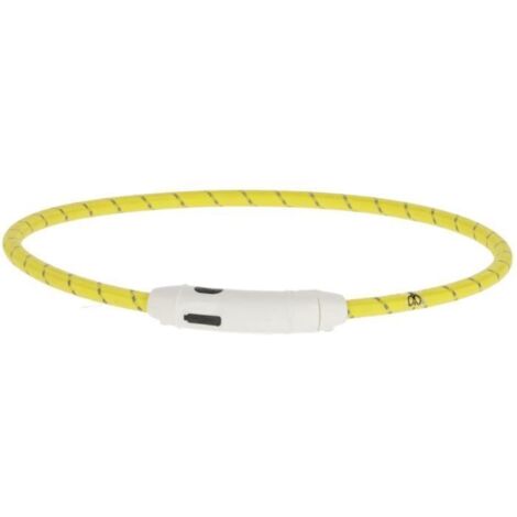 Collier LED - KERBL - Maxi Safe - Jaune - 65 cm x 10 mm