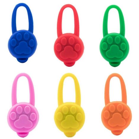 Collier lumineux pour chien/chat avec pendentif LED coloré, lampe torche de nuit pour animaux de compagnie ---