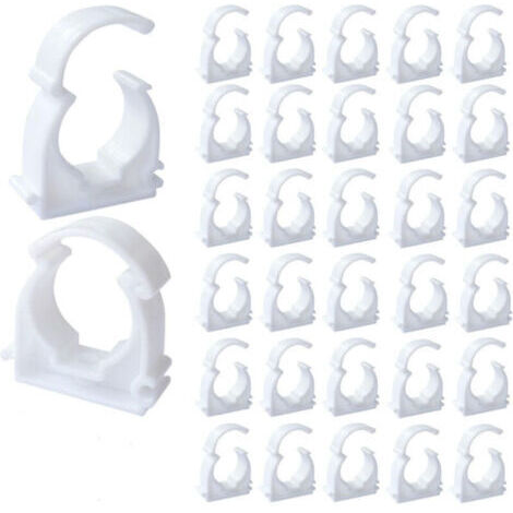Collier Multicouche 20mm Clip de Tuyau 50Pcs Clips de Tuyau Collier de Serrage pour Les Conduites D'eau la Fixation de Conduites Domestiques Etc (M20)