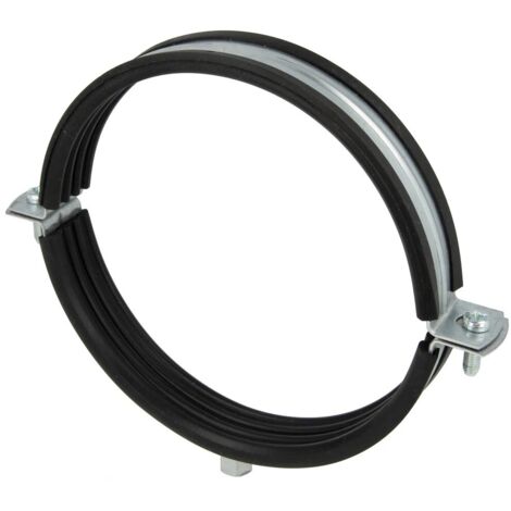Collier nicklé pour conduite d'aération avec isolant M8/10 x 90 mm