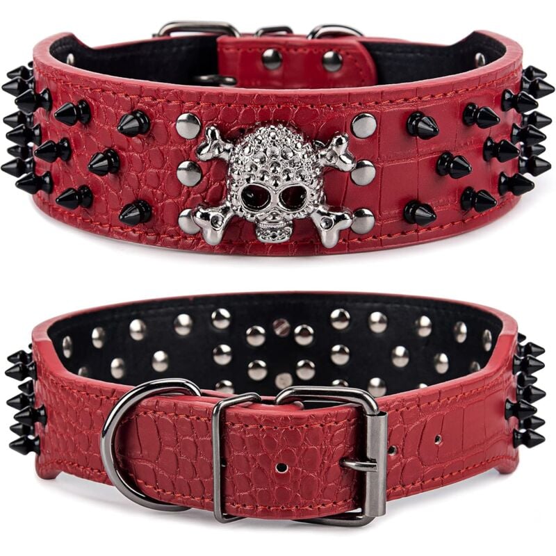 Fei Yu - Collier pour animal de compagnie tête de mort