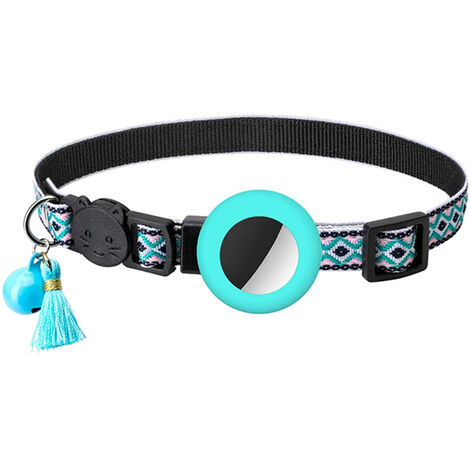 Collier Airtag pour Chat, Collier Airtag pour Chat avec Cloche et Boucle de  Sécurité en Largeur de 3/8 Po, Collier Réfléchissant avec Porte-Étiquette  Étanche, compatible avec l'Étiquette de Pomme pour Chat 