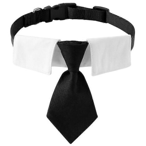 Collier pour chat avec nœud papillon, costume de mariage pour chat et petit chien, taille M, noir – élégant et ajustable.