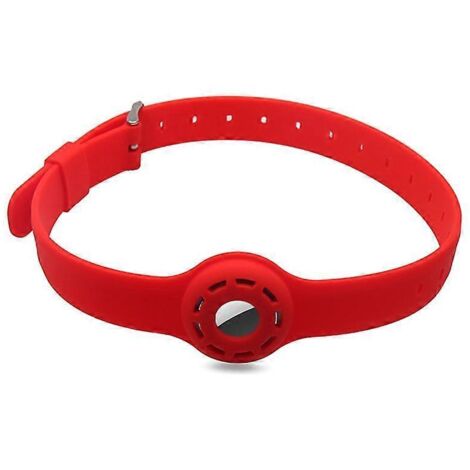 Collier pour chat avec support Apple AirTag en silicone souple, longueur réglable, collier ajustable pour tracker GPS.