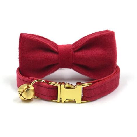 collier Pour Chat En Cuir, Rouge Mignon 2 Sets Collier De Scurit Avec Lastique, Collier Pour Chaton Avec Clochette
