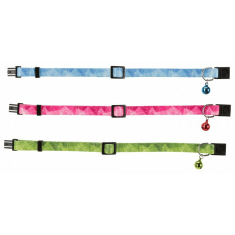 Collier pour chat en polyester avec impression graphique coloris aléatoires - Trixie