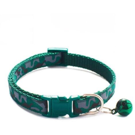 Collier pour chat imprimé léopard, collier réglable pour animal de compagnie avec boucle de sécurité à cloche