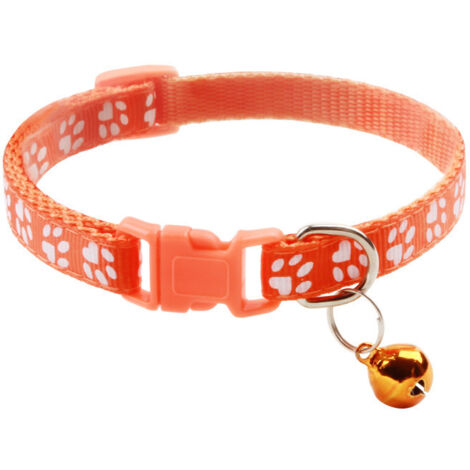 Collier pour chat imprimé léopard, collier réglable pour animal de compagnie avec boucle de sécurité à cloche