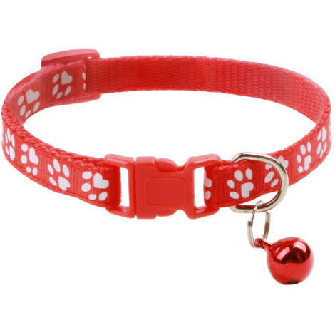 Collier pour chat imprimé léopard, collier réglable pour animal de compagnie avec boucle de sécurité à cloche