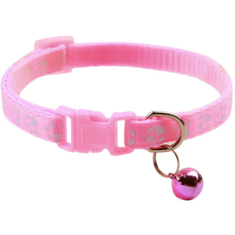 Collier pour chat imprimé léopard, collier réglable pour animal de compagnie avec boucle de sécurité à cloche