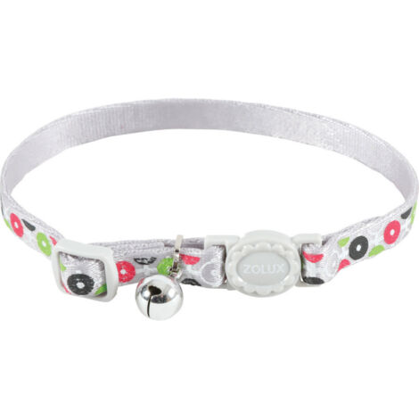Collier pour chat ZOLUX - Gris - Nylon - Réglable - 520028GRI