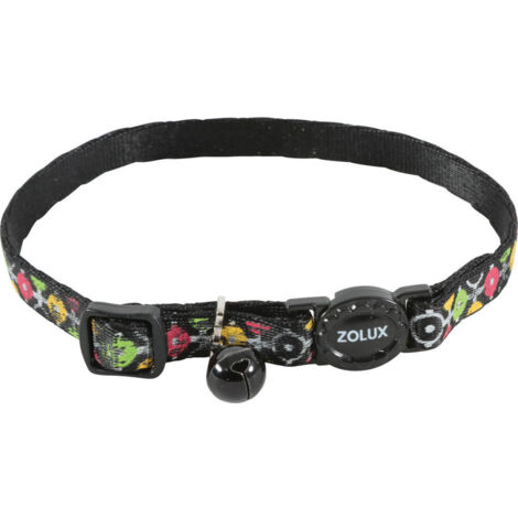 Collier pour chat ZOLUX - Noir- Nylon - Réglable - 520028NOI