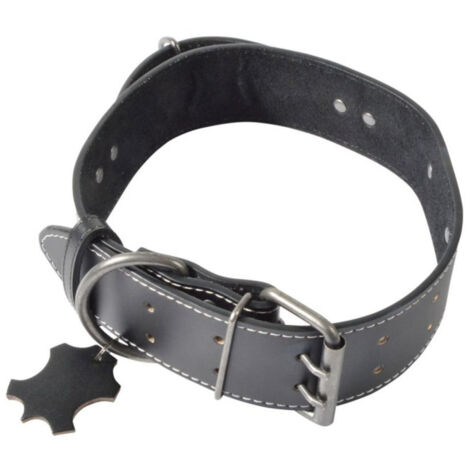 Collier Pour Chien 2XL "Cuir" 70cm Noir