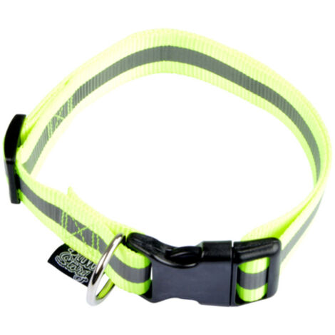Collier Pour Chien "Bande Réfléchissante" 35cm Jaune