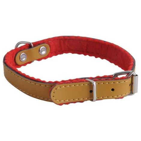 Collier pour chien en cuir doublé, 16 mm, longueur 37 cm, Ilcampo 07660