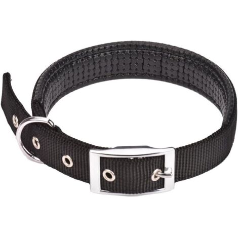 Collier pour chien en cuir (XL, noir)-Fei Yu