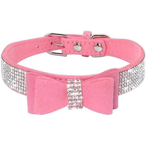 Collier pour chien en strass (rose M)-Fei Yu