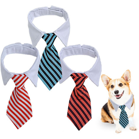 Collier pour Chien et Chat 3 Pièces - Ajustable et Léger, Idéal pour Animaux Habillés, Collier en Tissu Doux Anti-égratignures pour Chiots et Chatons, Accessoire de Mode pour Animaux de Compagnie