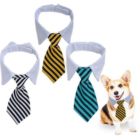 Collier pour Chien et Chat 3 Pièces - Ajustable et Léger, Idéal pour Animaux Habillés, Collier en Tissu Doux Anti-égratignures pour Chiots et Chatons, Accessoire de Mode pour Animaux de Compagnie