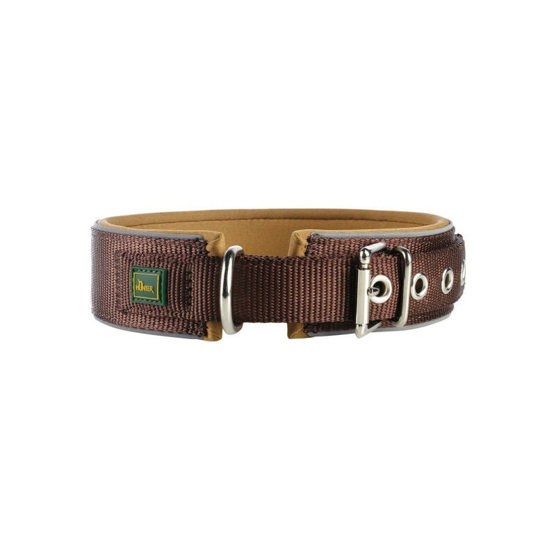 Hunter - Collier pour Chien Neoprene Reflect Marron (49-56 cm)