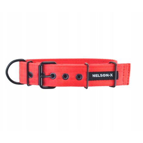 COLLIER POUR CHIEN NON DÉTACHABLE NELSON-X NOIR TAILLE M FIXATIONS NOIRES 4/5 CM